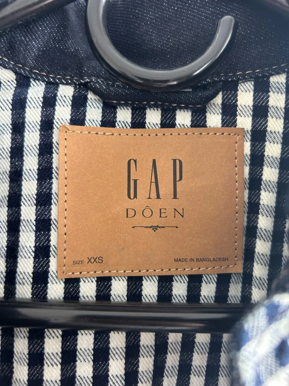 Gap × DÔEN Gingham Denim Jacket - Picture 2 of 4